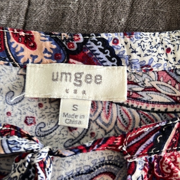 UMGEE USA TUNIC TOP SZ S OVERSIZED FALL COLORS COTTON BLEND SOFT - Picture 5 of 9